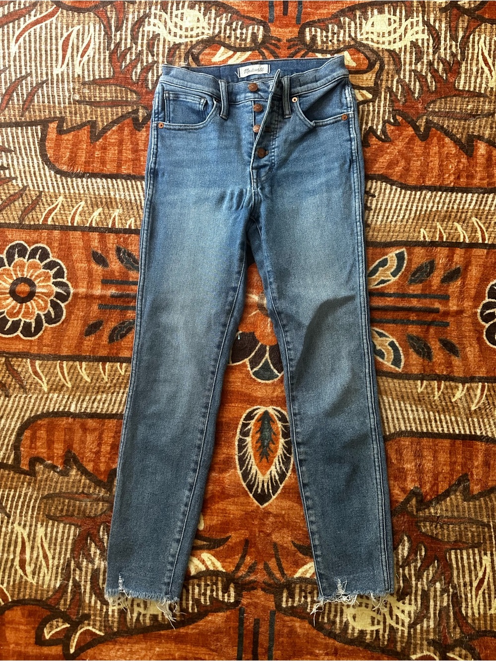 Madewell High-Rise Skinny Jeans in Medium Wash Blue